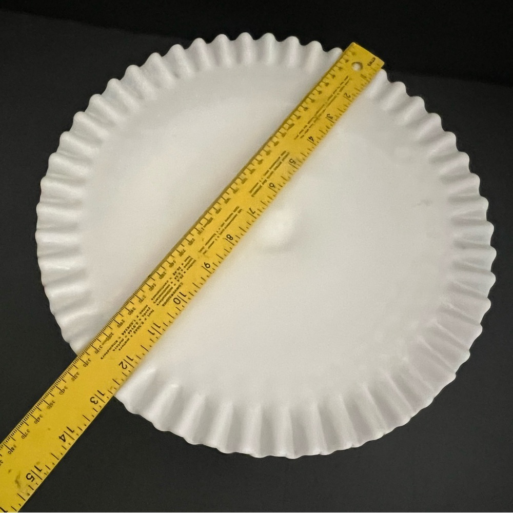 Fenton Milk Glass Cake Stand 13” White Pedestal - Picture 4 of 16